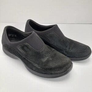 Covington Womens Size 9M Black Suede Leather Slip On Shoes